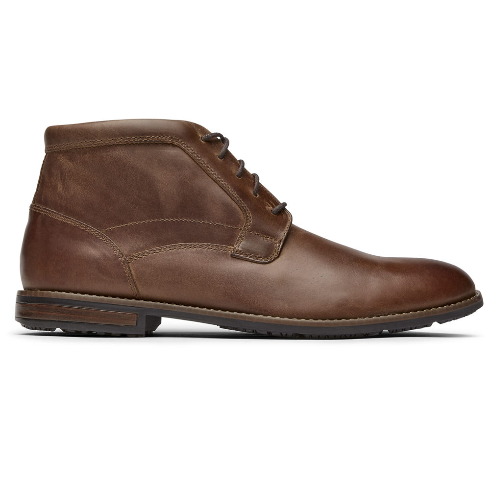 Rockport Boots For Mens Brown - Dustyn Chukka - LJ1890532